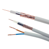 Przewód kabel koncentryczny z zasilaniem do CCTV BIAŁY K60+2x0,5mm2 ELEKTROKABEL 1m