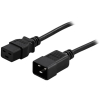 ADAPTER IEC 320 C14(M) / SCHUKO(F) NA KABLU 20CM DO UPS CZARNY PowerWalker