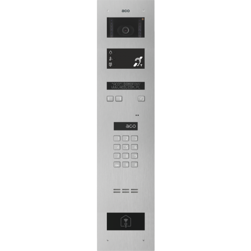 ACO INSPIRO PMR 2+ Centrala Master 1020 lokali LCD, stal nierdzewna