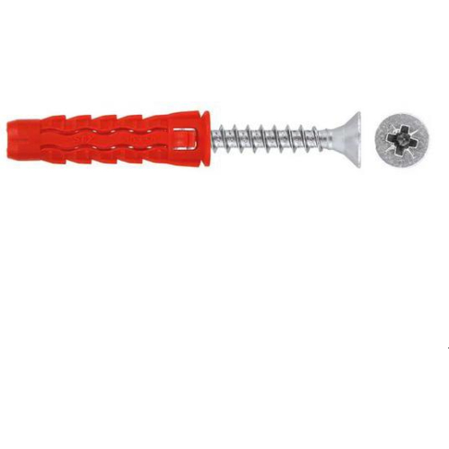 Kołek uniwersalny 8x40/50, wkręt z łbem stożkowym, karton (SFXP-08040050 x 100szt.)