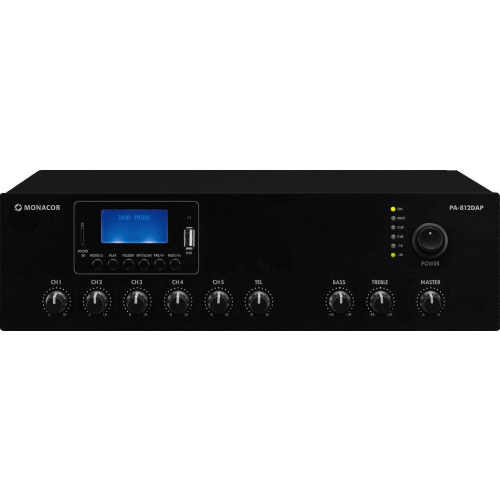 Cyfrowy wzmacniacz miksujący PA-812DAP Monacor