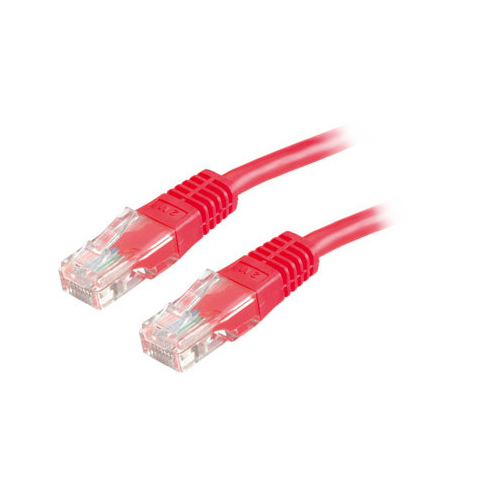 PATCHCORD U/UTP KAT.5E 1 m CZERWONY