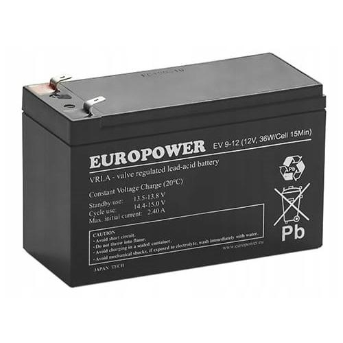 Akumulator AGM EUROPOWER serii EV 12V 8Ah/C10 (Żywotność 6-9 lat) T1