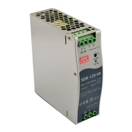 ZASILACZ IMPULSOWY NA SZYNĘ DIN MEAN WELL SDR-120-48