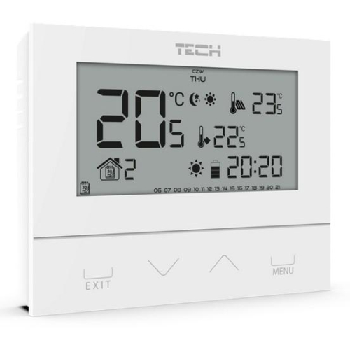 Przewodowy dwustanowy regulator pokojowy biały ST-292v3 Tech sterowniki
