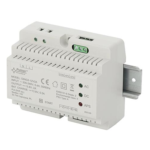 Zasilacz buforowy impulsowy na szynę DIN Grade 2 DING2-12V2A 13,8V 2A
