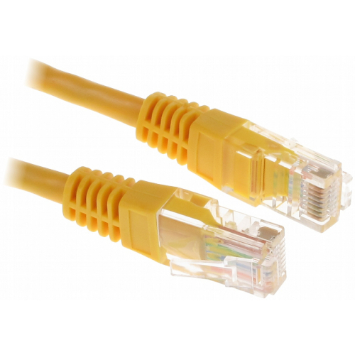 PATCHCORD KAT5E UTP 0,25M ŻÓŁTY