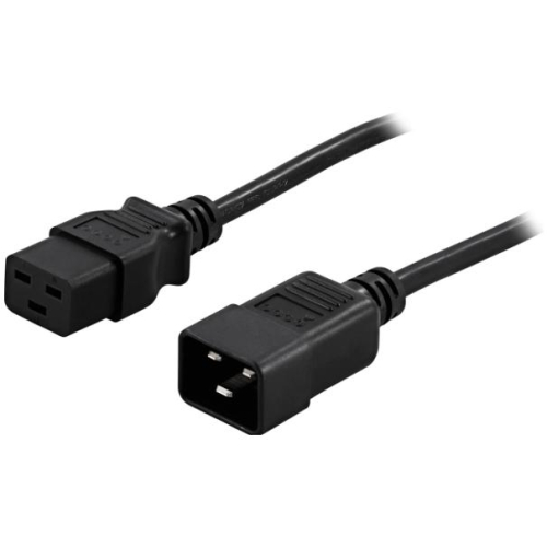 ADAPTER IEC 320 C14(M) / SCHUKO(F) NA KABLU 20CM DO UPS CZARNY PowerWalker