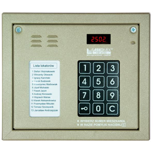 Laskomex CP-2502NR beżowy Panel audio z mini listą lokatorów i z czytnikiem kluczy RFID