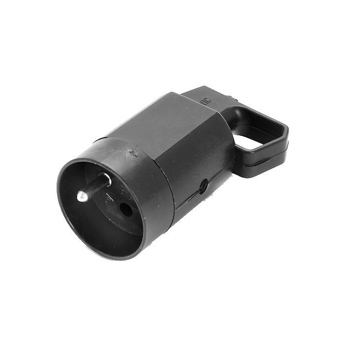 Gniazdo 315-05 z uchem z uziemieniem 2P+Z 16A 250V IP20 CZARNA VIPLAST 315-05