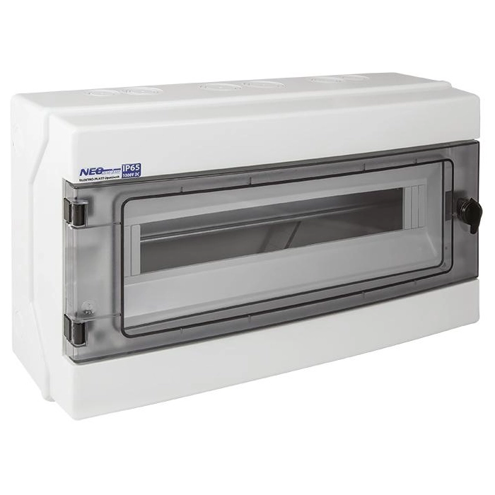 Rozdzielnica hermetyczna modułowa (500V AC, 1000V DC) 1x18 natynkowa (N+PE) IP65 RH-18