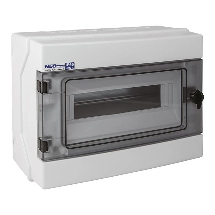Rozdzielnica hermetyczna modułowa (500V AC, 1000V DC) 1x12 natynkowa (N+PE) IP65 RH-12