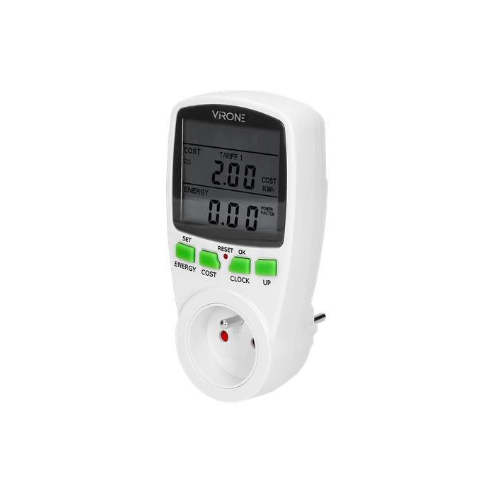 Watomierz VIRONE EM-1 dwutaryfowy, z wyświetlaczem LCD