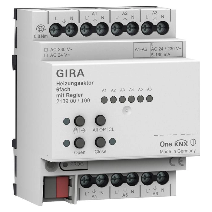 GIRA aktor grzewczy 6x regul. KNX ONE 213900