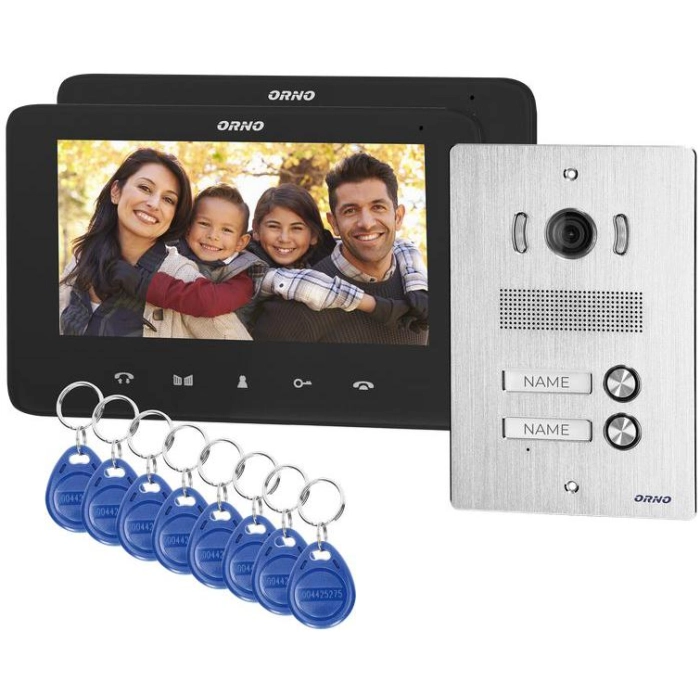 Wideodomofon 2-rodzinny ORNO OR-VID-VP-1072/B