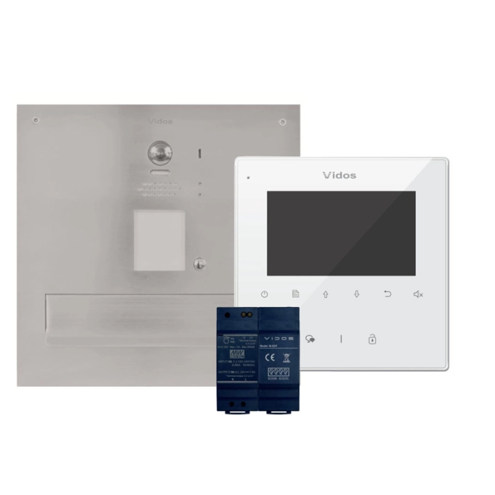 Skrzynka na listy z wideodomofonem i monitorem VIDOS DUO S1201A-SKM/M1022W