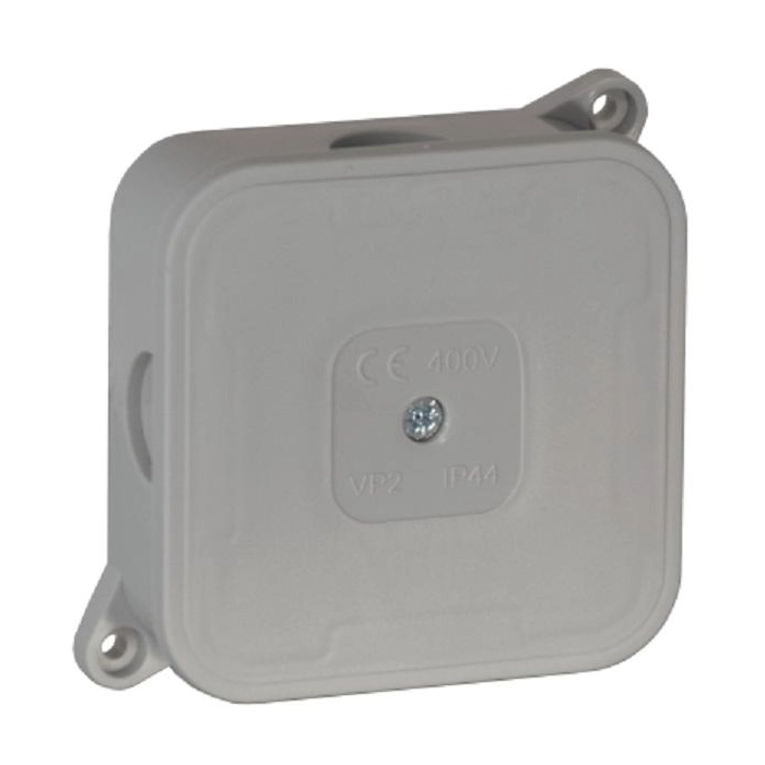 Puszka natynkowa pusta 4 wloty VIPLAST VP-2 SZARA IP44 85x85x35mm 027-03