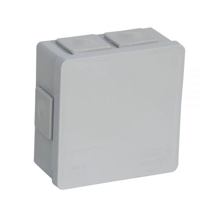 Puszka natynkowa pusta 6 wlotów VIPLAST VP-02 klik SZARA IP55 86x86x40mm 002-03