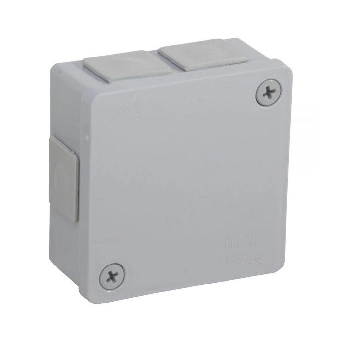 Puszka natynkowa pusta 6 wlotów VIPLAST VP-22 SZARA IP55 86x86x40mm 022-03