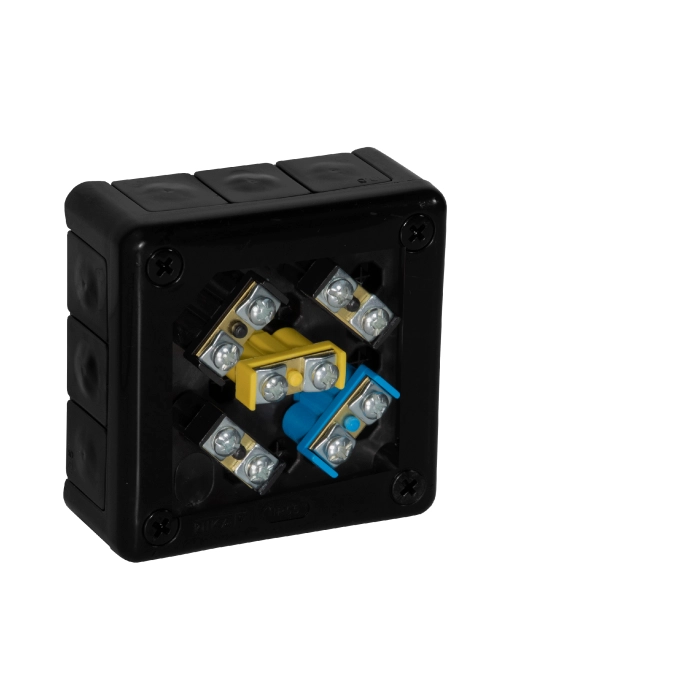 Puszka natynkowa z zaciskami 12 wlotów VIPLAST VP-41 CZARNA IP55 98x98x42mm 041-55