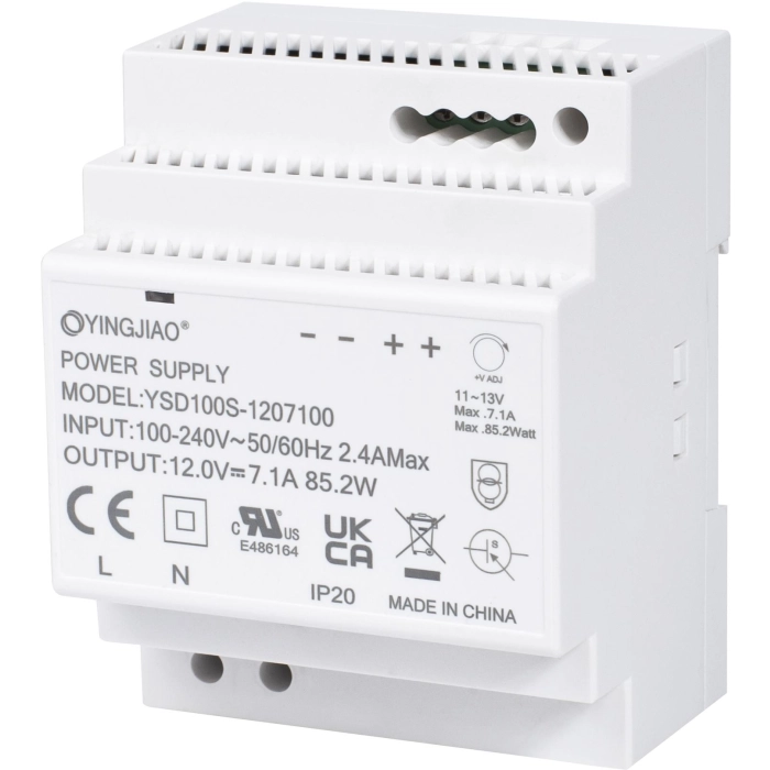 ZASILACZ IMPULSOWY NA SZYNĘ DIN YINGJIAO YSD100S-1207100 12V/85W/7,1A