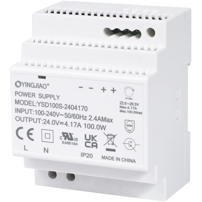 ZASILACZ IMPULSOWY NA SZYNĘ DIN YINGJIAO YSD100S-2403830 24V/92W/3,83A