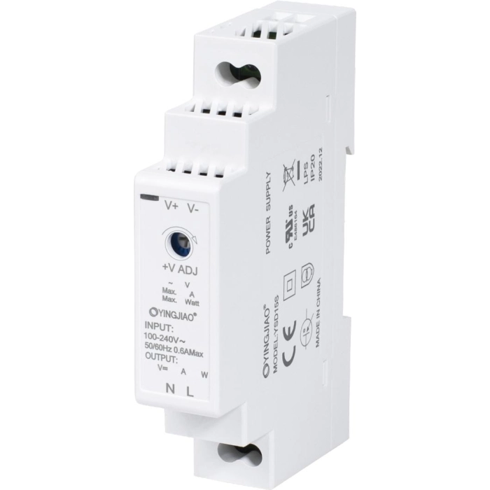 ZASILACZ IMPULSOWY NA SZYNĘ DIN YINGJIAO YSD15S-2400630 24V/15W/0,63A