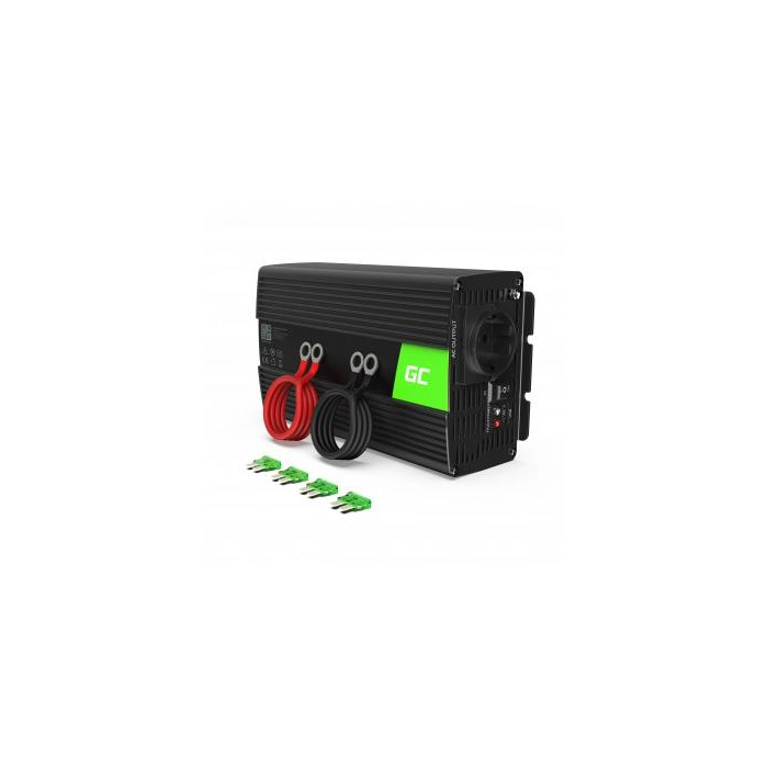 PRZETWORNICA NAPIĘCIA INWERTER Green Cell 24V / 230V 1000W/2000W CZYSTA SINUSOIDA INV18