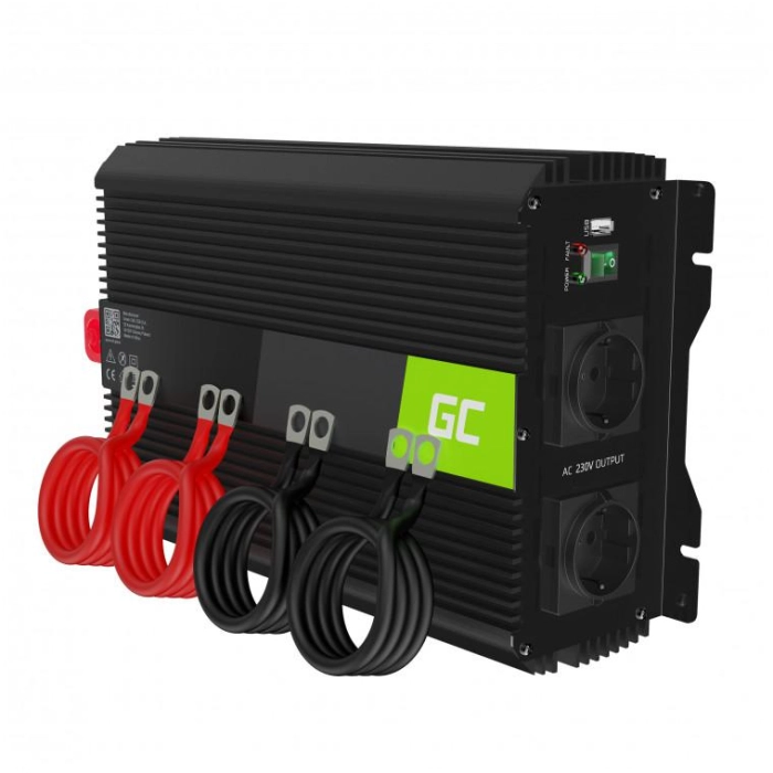 PRZETWORNICA NAPIĘCIA INWERTER Green Cell PRO 12V / 230V 3000W/6000W MODYFIKOWANA SINUSOIDA INVGC12