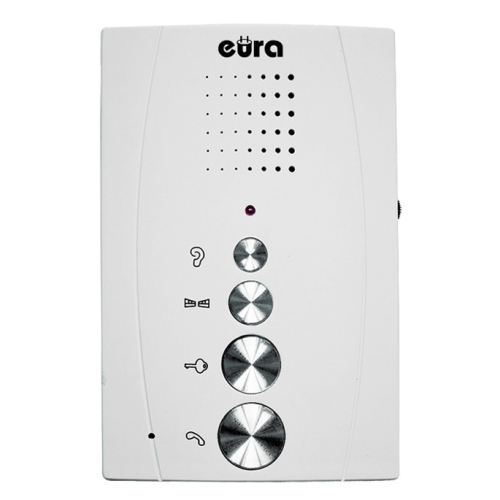 DOMOFON ''EURA'' ADP-51A3 ''DIFESA'' - 1-rodzinny, 2 unifony, interkom, biały