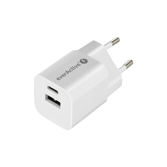 ŁADOWARKA SIECIOWA everActive GaN SC-390Q 30W 1xUSB-C 1xUSB-A PD PPS