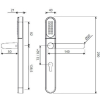 Klamka elektroniczna WFE L701 z klawiaturą 92mm INOX