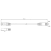 PATCHCORD KAT5E UTP 0,25M SZARY