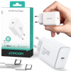 Ładowarka sieciowa Joyroom JR-TCF06 20W PD 3.0 QC 3.0 1x USB-C biała + kabel