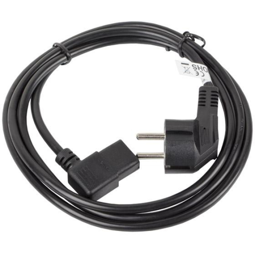KABEL ZASILAJĄCY CEE 7/7 IEC 320 C13 1.8M KĄTOWY VDE Lanberg