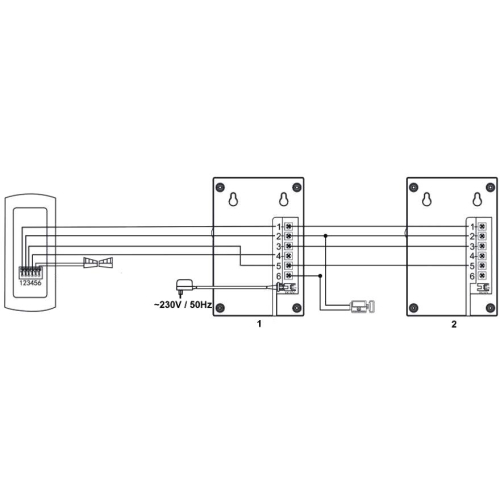 DOMOFON ''EURA'' ADP-51A3 ''DIFESA'' - 1-rodzinny, 2 unifony, interkom, grafit