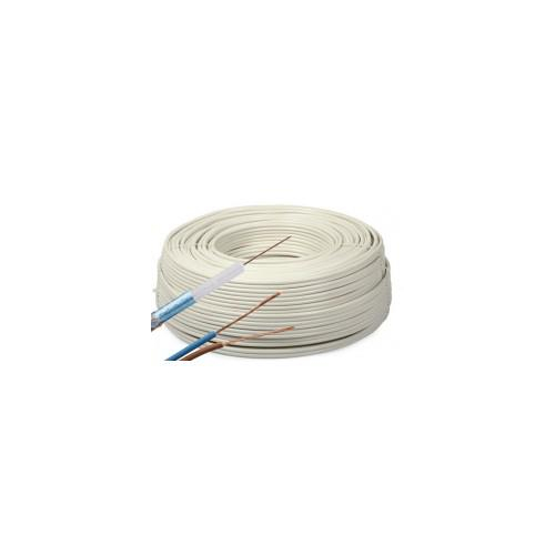 Przewód kabel koncentryczny z zasilaniem do CCTV BIAŁY K60+2x0,5mm2 ELEKTROKABEL 1m