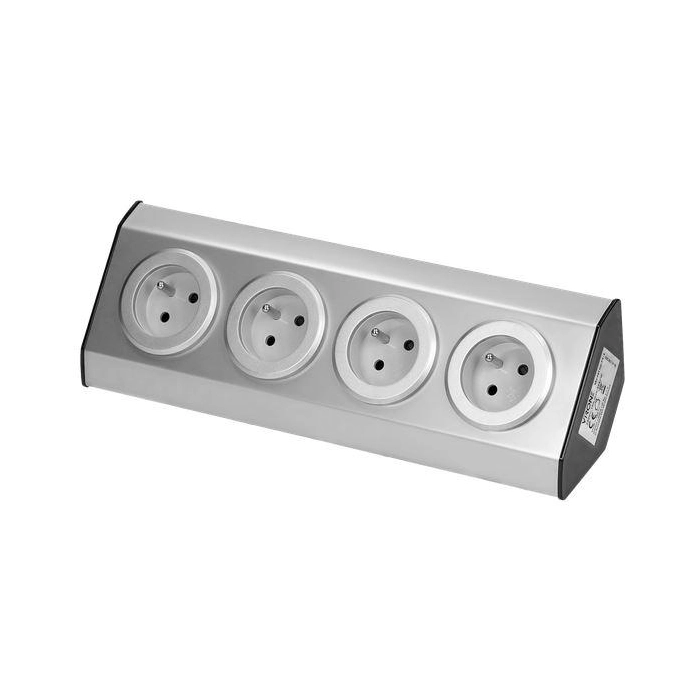 Gniazdo meblowe ORNO FS-1 4x2P+Z INOX