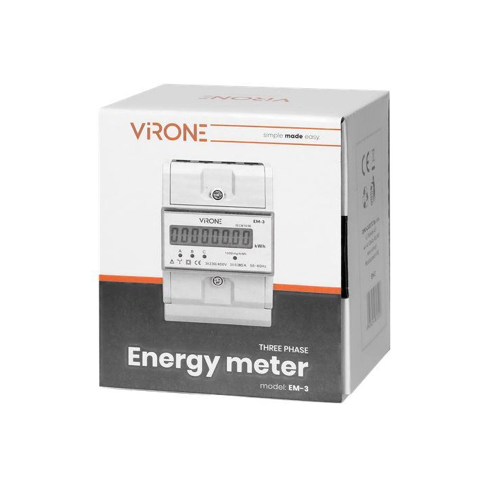 Wskaźnik zużycia energii 3 fazowy Virone EM-3
