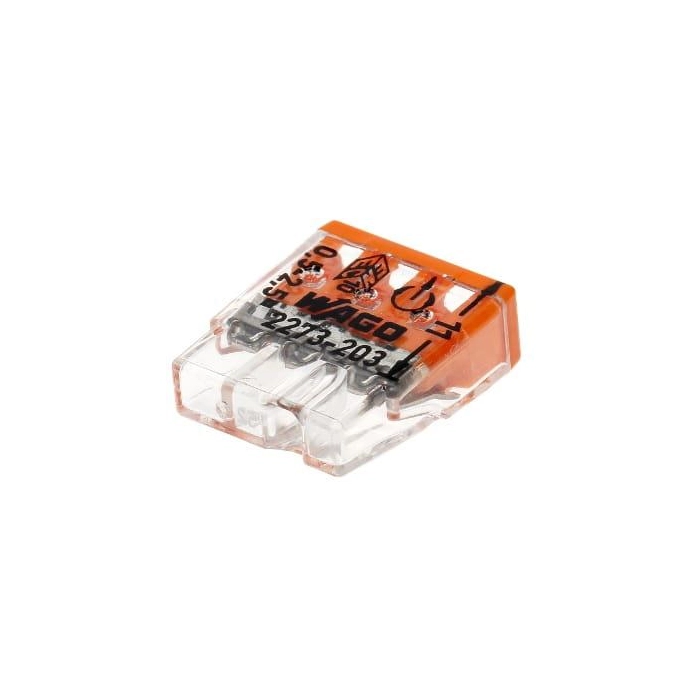 Szybkozłączka uniwersalna DRUT 3x 0,5-2,5mm2 WAGO 2273-203 100szt.