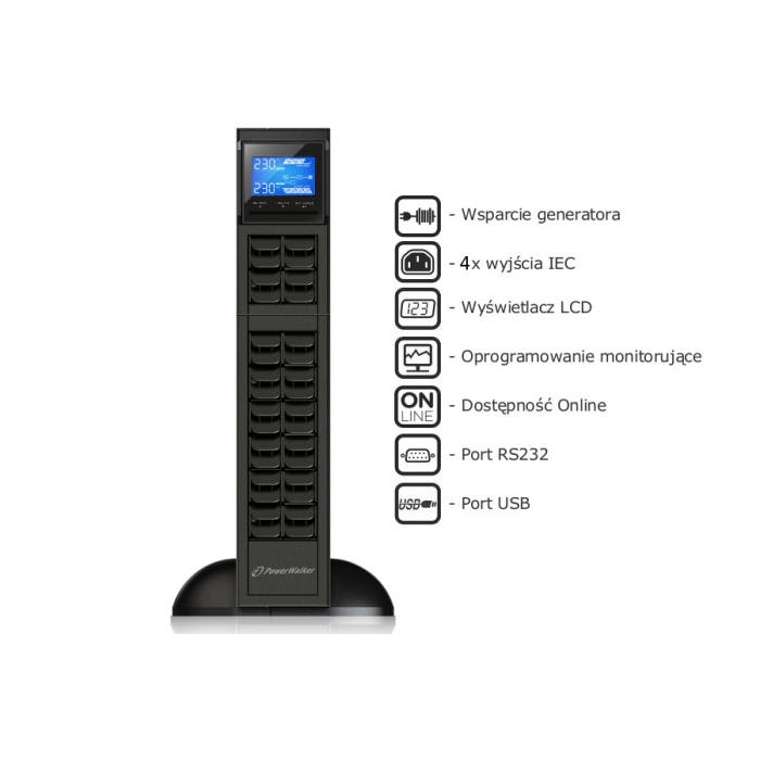 UPS ZASILACZ AWARYJNY PowerWalker VFI 3000 CRS