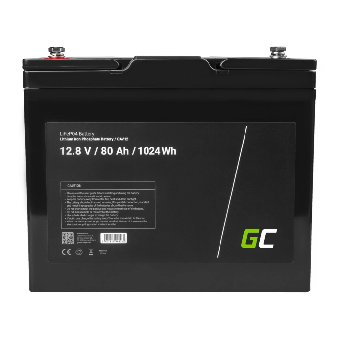 AKUMULATOR LITOWO-ŻELAZOWO-FOSFORANOWY LiFePO4 Green Cell 12V 80Ah