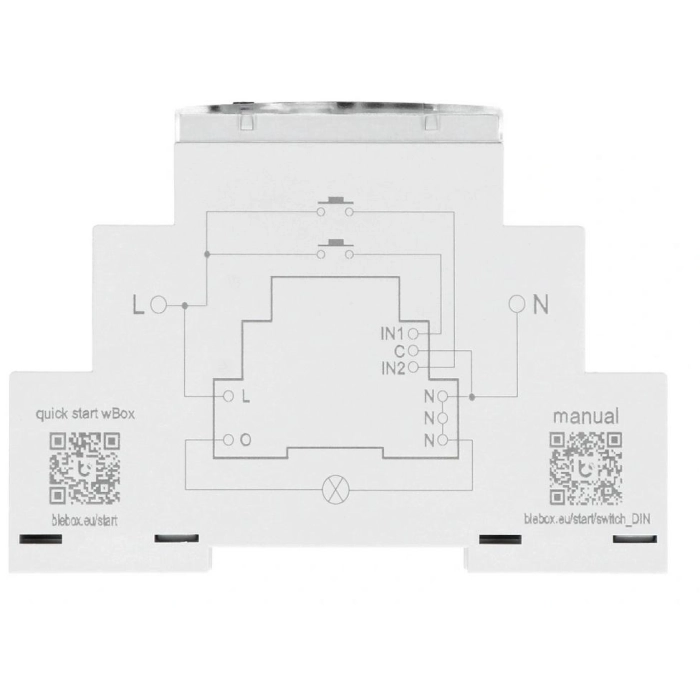 Moduł przekaźnikowy switchbox din Blebox