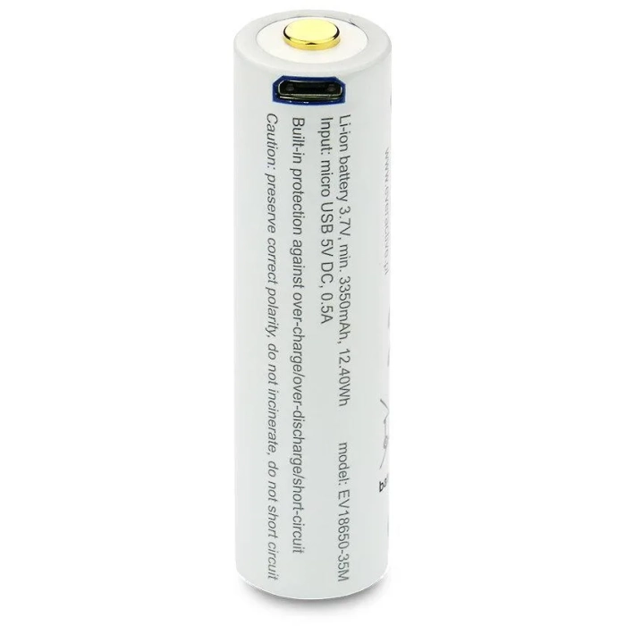Akumulator 18650 Li-Ion 3,7V everActive 3500mAh (1 szt.) micro-USB z zabezpieczeniem