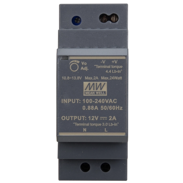 ZASILACZ IMPULSOWY NA SZYNĘ DIN MEAN WELL HDR-30-12 12V/30W/2A