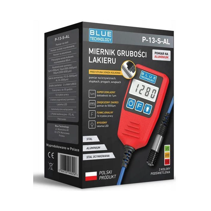 Miernik grubości lakieru Blue Technology P-13-S-AL