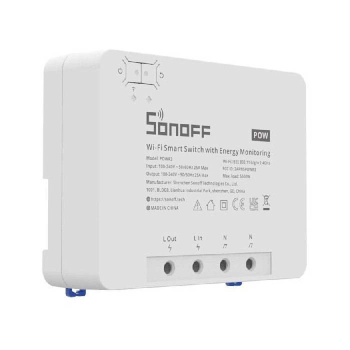 SONOFF sterownik 1-kanałowy 25A WiFi POWR3