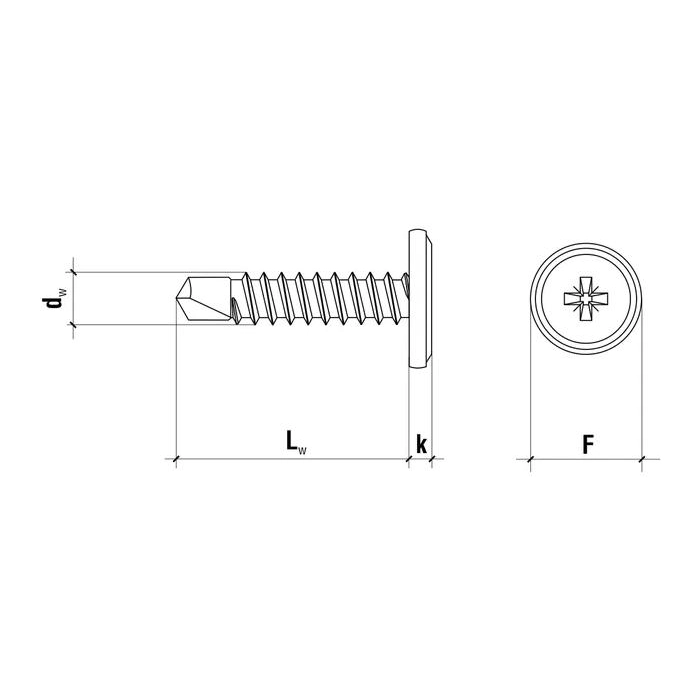 WRĘT PODKŁADOWY SAMOWIERCĄCY WSPC-42025 4,5x25mm OCYNK 500szt. KARTON