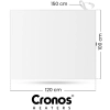 Panel grzewczy IR CRONOS Synthelith PRO CRP-1200TWP White