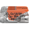 Szybkozłączka uniwersalna LINKA/DRUT 3x 0,2-4mm2 WAGO 221-413 (1szt.)